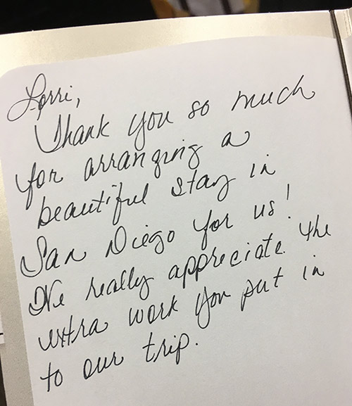 Beautiful Thank You Notes From Get Away Today Guests