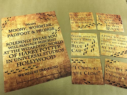 Harry Potter: Marauder's Map Vacation Surprise for Universal