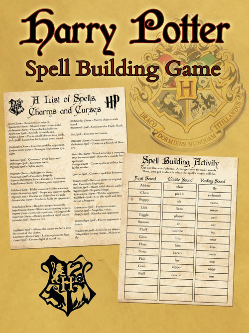 Free Harry Potter Spells Printable Game And Wand Tutorial