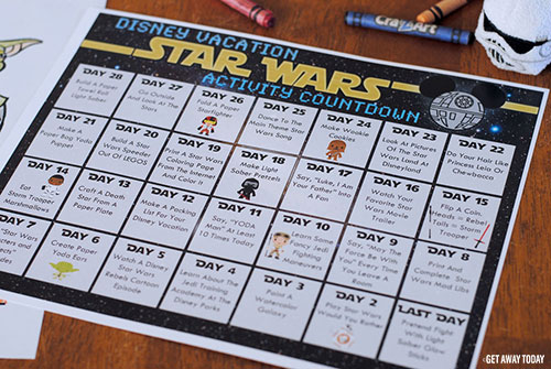 Star Wars Countdown Calendar - Printable Template